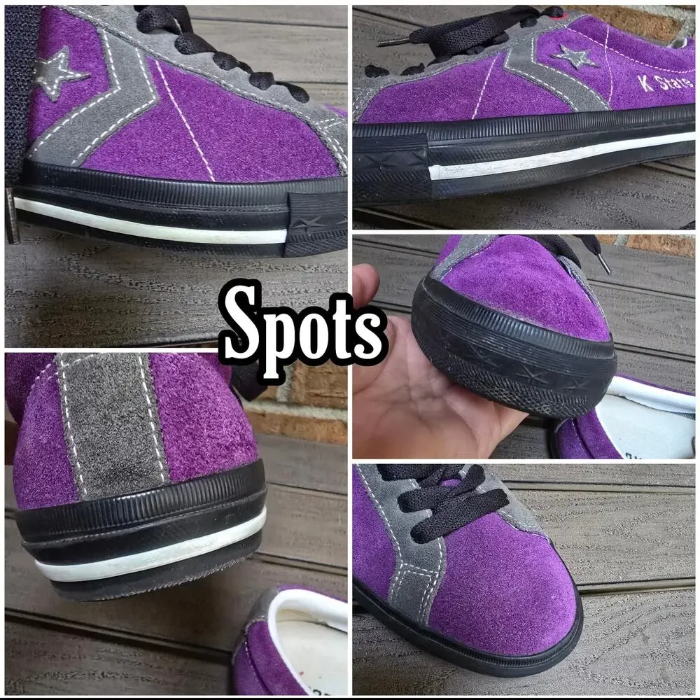 Converse Star Player Low Sneaker K-State Wildcats Men 9 Purple Suede Women 10.5